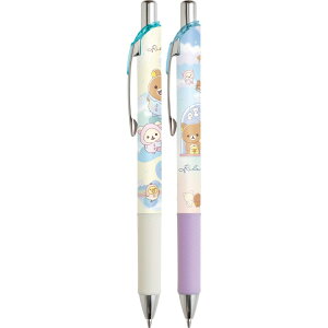 【2種セット】リラックマ エナージェルシャープペン0.5mm 雨のち晴れのリラックマ シャーペン 2本組