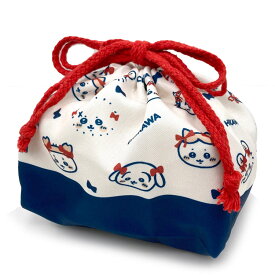 ちいかわ ランチ巾着 267578 リボン ハチワレ うさぎ モモンガ くりまんじゅう カニ 古本屋 ラッコ シーサー CHIIKAWA なんか小さくてかわいいやつ ナガノ