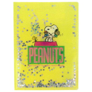 スヌーピー スパンコール入クリアファイルA5W イエロー 610139 ピーナッツ コミカルシーンズ 第2弾 PEANUTS