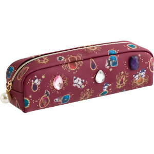 センチメンタルサーカス ペンポーチ 永遠の魔法と願いのグリモワール ワインレッド ビジュー付 スリム ペンケース 合皮