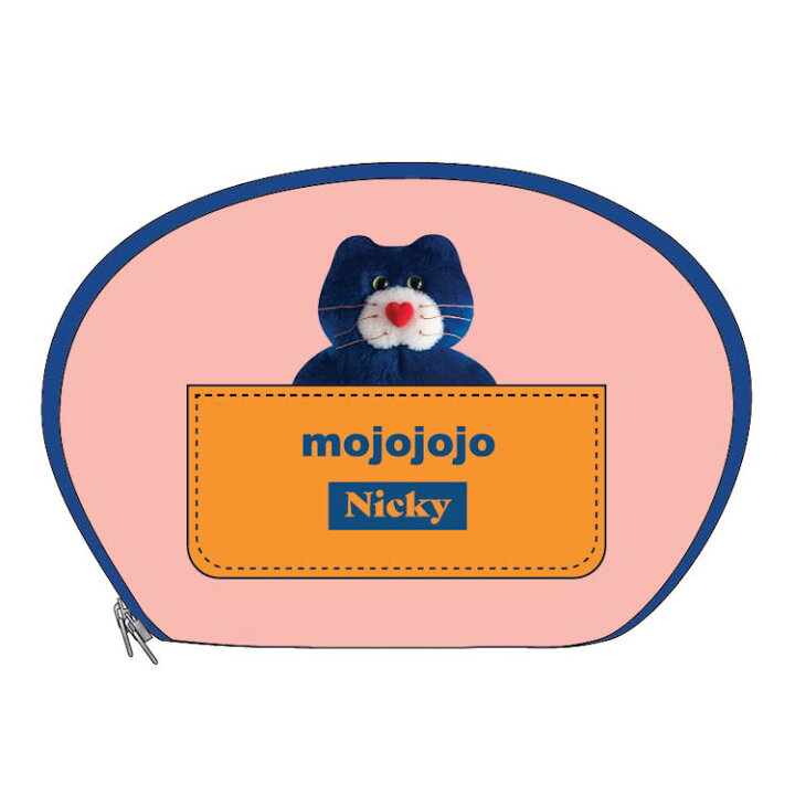 楽天市場】mojojojo ぬいぐるみバッジ付きポーチ Nicky コスメポーチ 