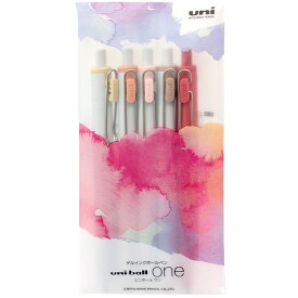 ユニボールワン ボールペン 0.5mm ゲルインク 5色アソートセット ウォーム 193102【ラッピング不可】