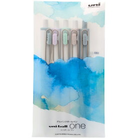 ユニボールワン ボールペン 0.5mm ゲルインク 5色アソートセット クール 193072【ラッピング不可】