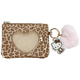 ハローキティ ハート窓付きポーチ ヒョウ柄ブラウン ギャル 155008