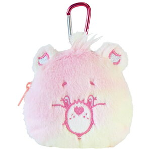 ケアベア カラビナ付きぬいぐるみファスナーポーチ トゥルーハートベア 269235
