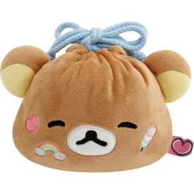 リラックマ ぬいぐるみ巾着 リラックマ ゆるゆるぽかぽか フェイス にじ
