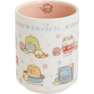 【5月上旬以降〜出荷】すみっコぐらし 湯のみ TK25002 忍者 忍術 ピンク 陶器 レンジ対応