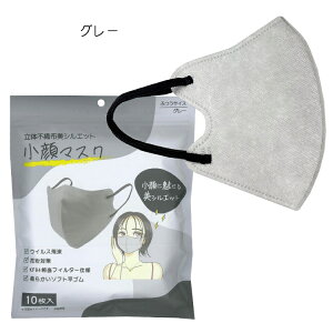 小顔マスク 立体不織布シルエット 普通サイズ 10枚入り【ラッピング不可】