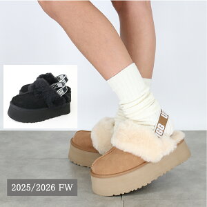��UGG �A�O FUNKETTE �t�@���P�b�g 1113474 �v���b�g�t�H�[���T���_�� ���f�B�[�X �X�E�F�[�h �V�[�v�X�L�� �X���b�|�� �t�@�[ �X�g���b�v ���� �C ���S �T���_��
