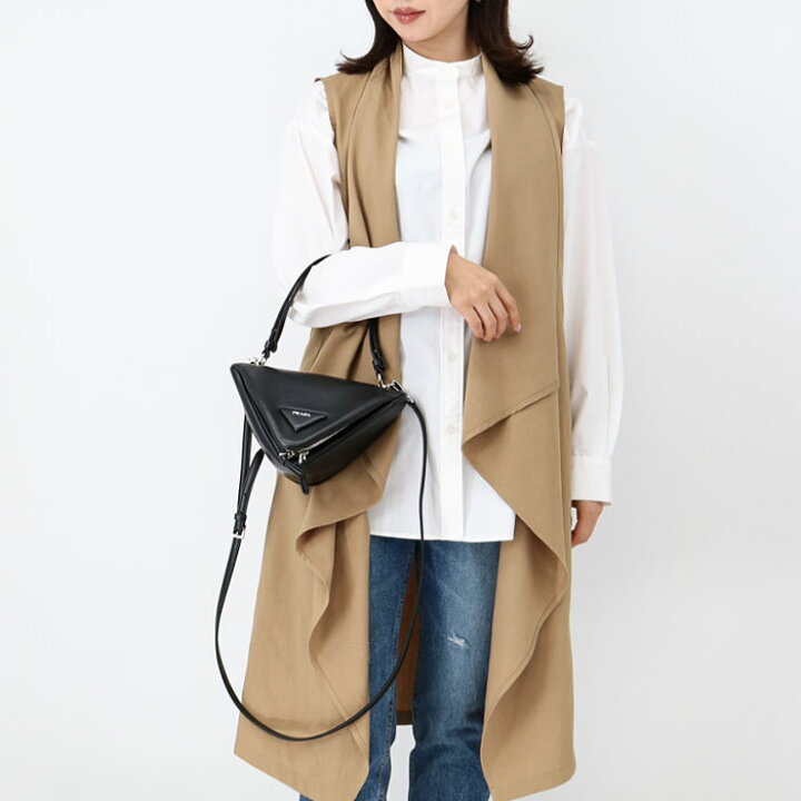 プラダ PRADA トライアングルバッグ ちぢめる 2WAY ショルダーバッグ  
