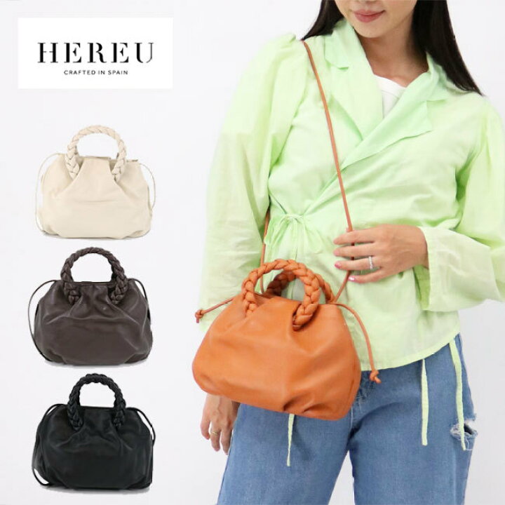 楽天市場】HEREU ヘリュー BOMBON MEDIUM レザー ショルダーバッグ 