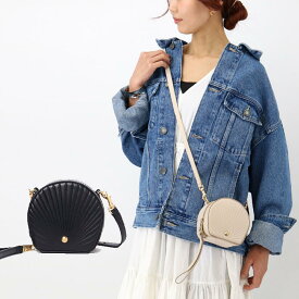 SEE BY CHLOE シーバイクロエ CHS22SSB52A92 SHELL MINI CROSS BODY BAG シェルミニクロスボディバッグ ミニバッグ 斜めがけ　ポシェット ミニポーチ レザー BLACK/ブラック BEIGE/ベージュ ギフト プレゼント ショルダーバッグ