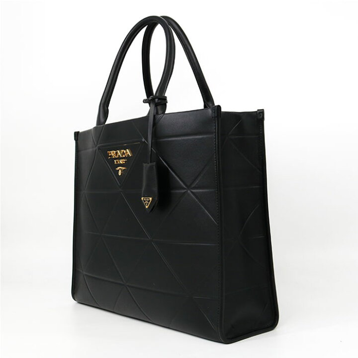 楽天市場】PRADA プラダ シンボル トップステッチ レザー ラージ 