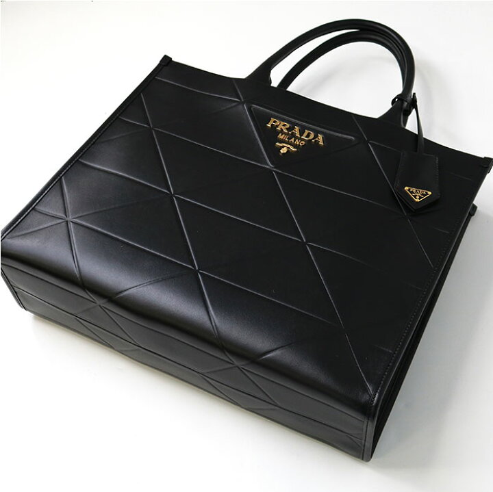 楽天市場】PRADA プラダ シンボル トップステッチ レザー ラージ 