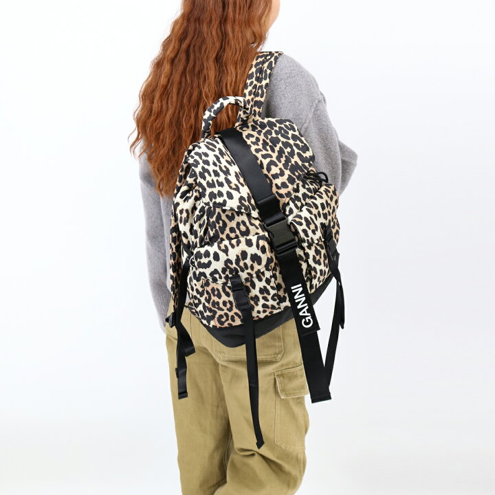 楽天市場】□GANNI ガニー バックパック Recycled Tech Backpack Print 