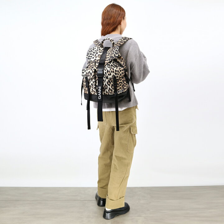 楽天市場】□GANNI ガニー バックパック Recycled Tech Backpack Print 