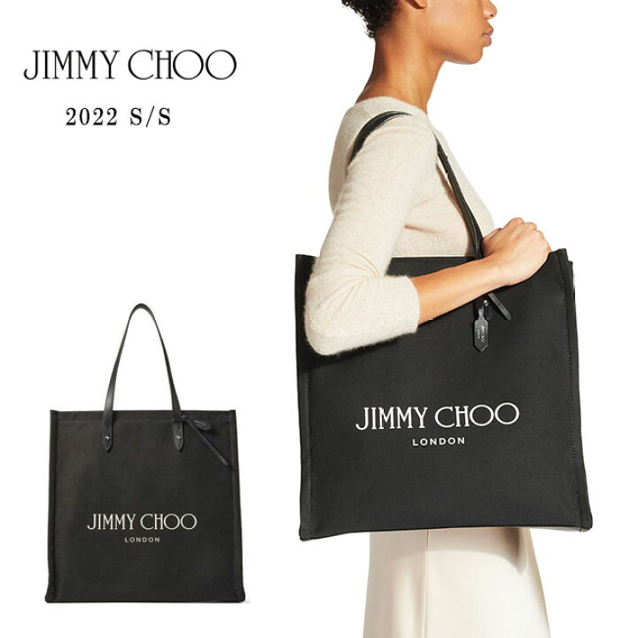 楽天市場】【JIMMY CHOO】ジミーチュウ LOGOTOTE FFQ BLACK/BLACK  