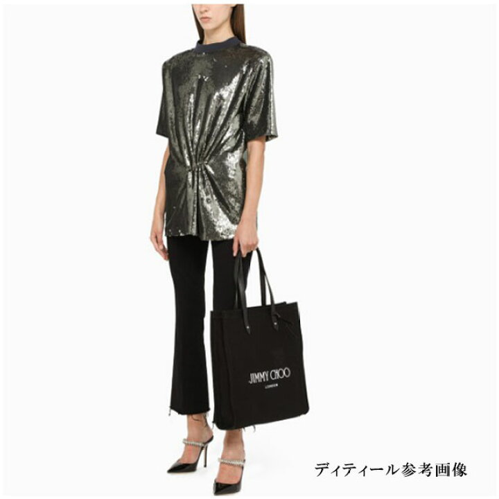 楽天市場】【JIMMY CHOO】ジミーチュウ LOGOTOTE FFQ NATURAL/BLACK 