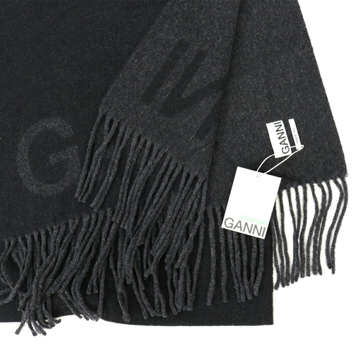 楽天市場】□GANNI ガニー Fringed Wool Scarf A3905 5755 ストール  