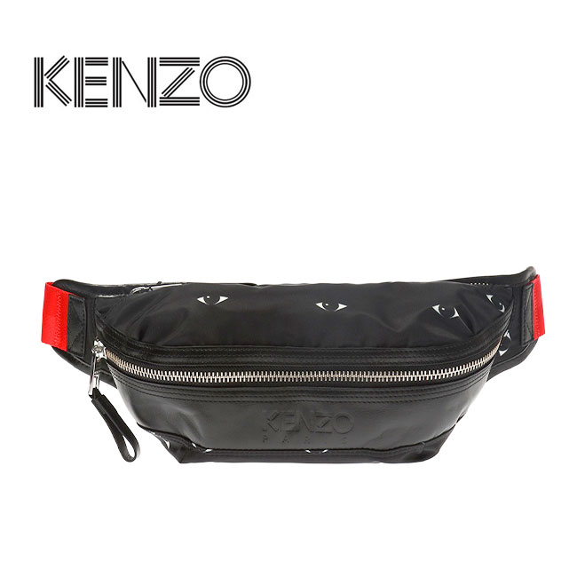 【KENZO】ケンゾー F955SF212B2999 ウエストバッグ LOGO-EMBOSSED BELT BAG ボディバッグ ナイロン  フェイクレザー ベルトバッグ メンズ レディース ユニセックス 男女兼用 | SHARE’S GARDEN-シェアズガーデン