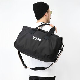 HUGO BOSS ヒューゴ ボス ボスコレクション 50511942 ボストンバッグ コントラストロゴ ホールドオール シグネチャーストライプ 2WAY ショルダー付き 旅行 アウトドア スポーツ メンズ　A4収納可能