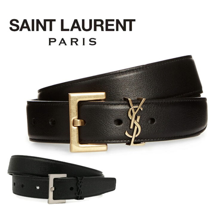楽天市場】【SAINT LAURENT】サンローラン レザーベルト 634437 BOO0W  