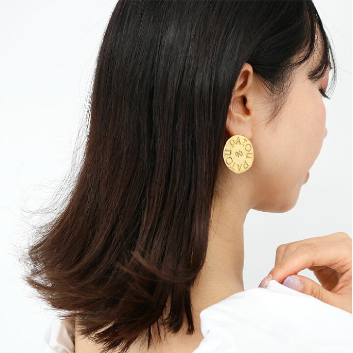 楽天市場】PATOU パトゥ ロゴコインピアス JW0921002 ゴールドプレート 