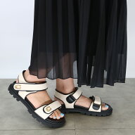 ■COACH コーチ BRYNN CANVAS SANDAL CS093 ブリンサンダル フラットシューズ ダブルストラップ キャンバ…