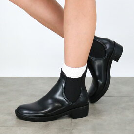 MACKINTOSH マッキントッシュ レインブーツ TRINITY LB-1003 BLACK レデイーズ ロゴ ラバーブーツ ショートブーツ レインシューズ FW0132-FWP0023 黒 サイドゴアブーツ