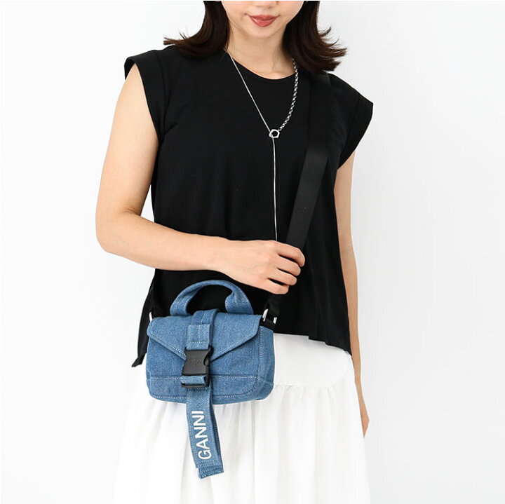 楽天市場】GANNI ガニー ミニトートバッグ A5460 TECH MINI SATCHEL 