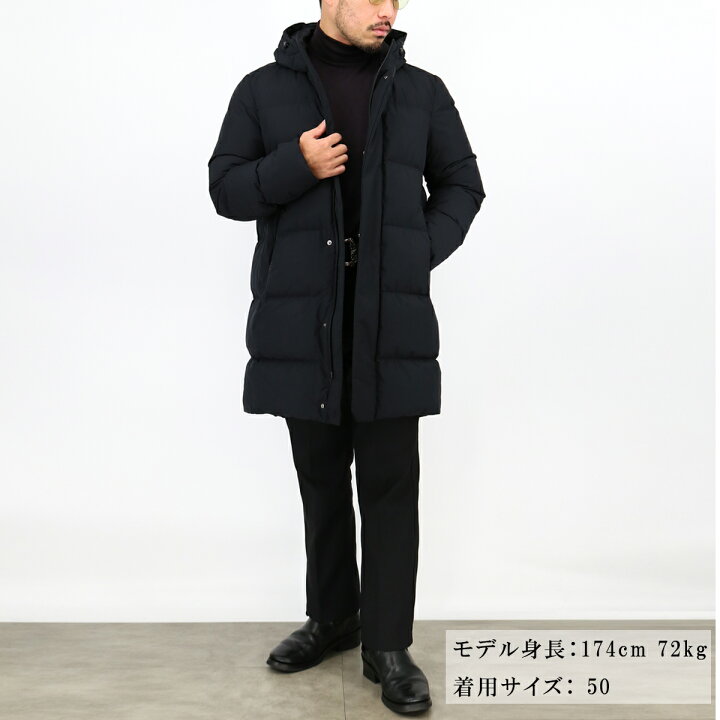 Herno Laminar フード付きダウンジャケット ブラック サイズ48 楽天 