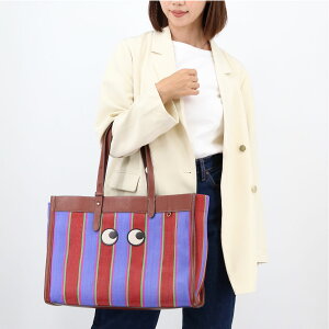 ��ANYA HINDMARCH �A�j���n�C���h�}�[�` 5050925200837 Eyes E/W �X�g���C�v�g�[�g�o�b�O �A�C�Y BAG A4���[�\�@���|��OK �u�����h
