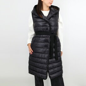 MONCLER モンクレール NOISETTE GILET 1C50100 C0385 999/BLACK レディース ダウンベスト ジレ フーディー フード ナイロン ベルト付き ミディアム丈 ブラック ブランド