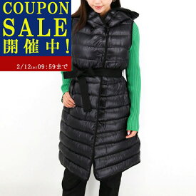 MONCLER モンクレール NOISETTE GILET 1C50100 C0385 999/BLACK レディース ダウンベスト ジレ フーディー フード ナイロン ベルト付き ミディアム丈 ブラック ブランド【cp0212_8000】