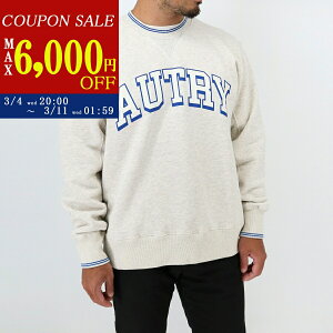 AUTRY �I�[�g���[ SWPM522M MELANGE ���S�X�E�F�b�g ���� ���S �g���[�i�[ �������W �R�b�g�� �J�b�g�\�[ ���j�Z�b�N�X �v���I�[�o�[ �u�����h�y0304cp_1500�z