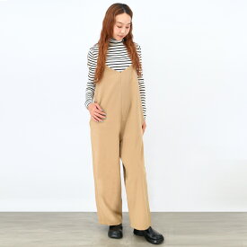 LUY SIORAルイシオラ #DV/001117 サロペット オールインワン レディース ボトムス パンツ ブラック ベージュ ブラウン マタニティー 春夏 オーバーオール ワイドパンツ Vネック ゆったり 大きいサイズ ママ30代　レディースファッション
