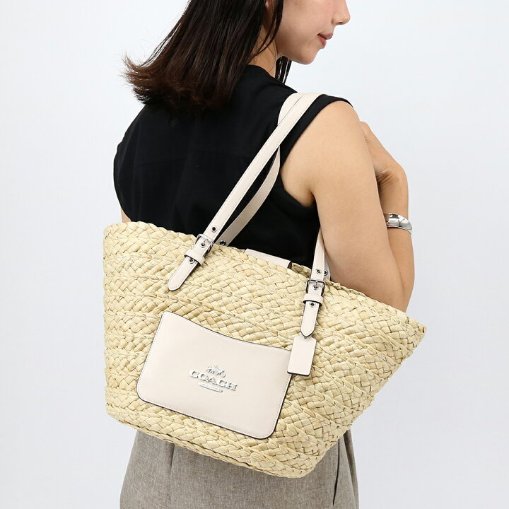楽天市場】COACH コーチ CJ518 ラージ トート かごバッグ ハンドバッグ  