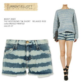 CURRENT ELLIOTカレントエリオット THE BOYFRIEND TM SHORT RELAXED RISE #6007-0069ダメージ加工　ストライプ柄美脚ショートパンツ★ダメージ/ボーイフレンドデニム/ゆったり/ショート丈/短パンTRIPP nyc/JET/JBRAND/SIWY好きにオススメ 海 バーゲン プールバーゲン