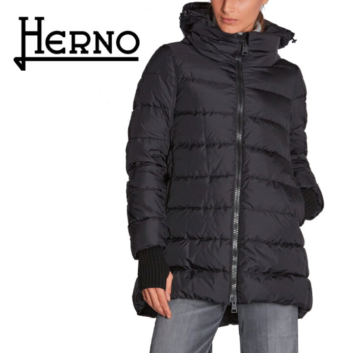 楽天市場】【HERNO】ヘルノ PI0660D 12004 ダウンコート リブ袖ニット 
