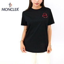 MONCLER モンクレール T-SHIRT GIROCOLLO G2 093 8C00018 829FB ロゴTシャツ レディース LOVEロゴ 999/黒 半袖 クルーネック シンプル カットソー