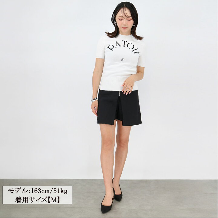 楽天市場】PATOU パトゥ KN0688045 ロゴ半袖ニット クルーネック 