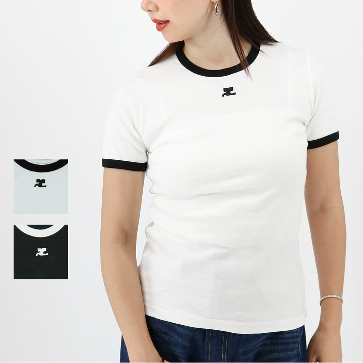 楽天市場】□COURREGES クレージュ 半袖Tシャツ SIGNATURE CONTRAST T 