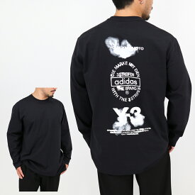 ■Y-3 ワイースリー GRAPHIC LONG SLEEVE TEE JX4747 バックプリント ロンT 長袖 LS TEE クルーネック カットソー メンズ レディース ユニセックス ブランド