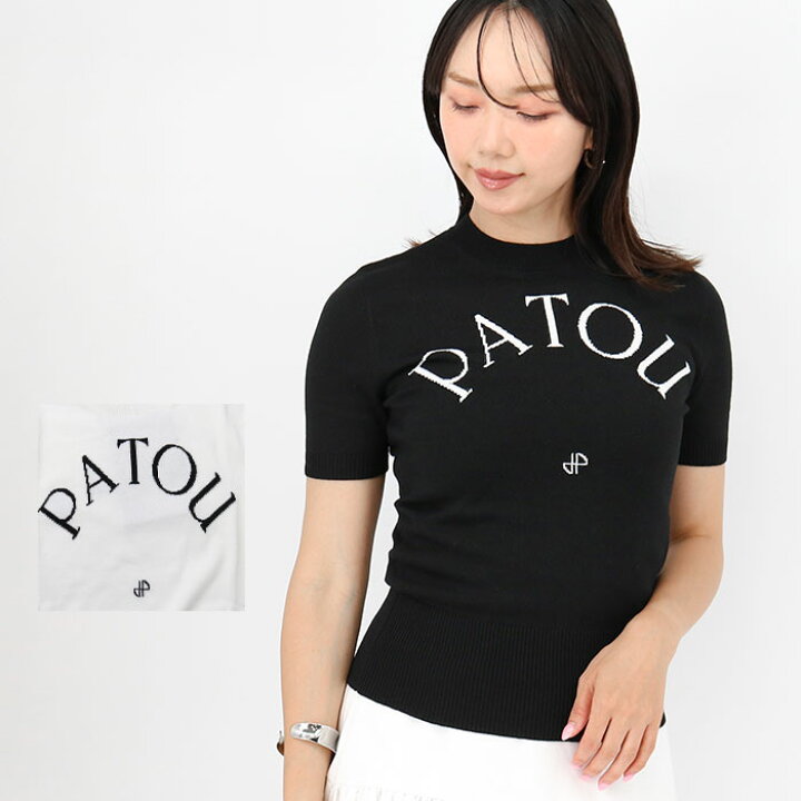 楽天市場】PATOU パトゥ KN0688045 ロゴ半袖ニット クルーネック  