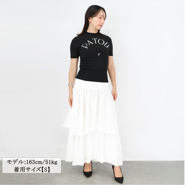楽天市場】PATOU パトゥ KN0688045 ロゴ半袖ニット クルーネック 