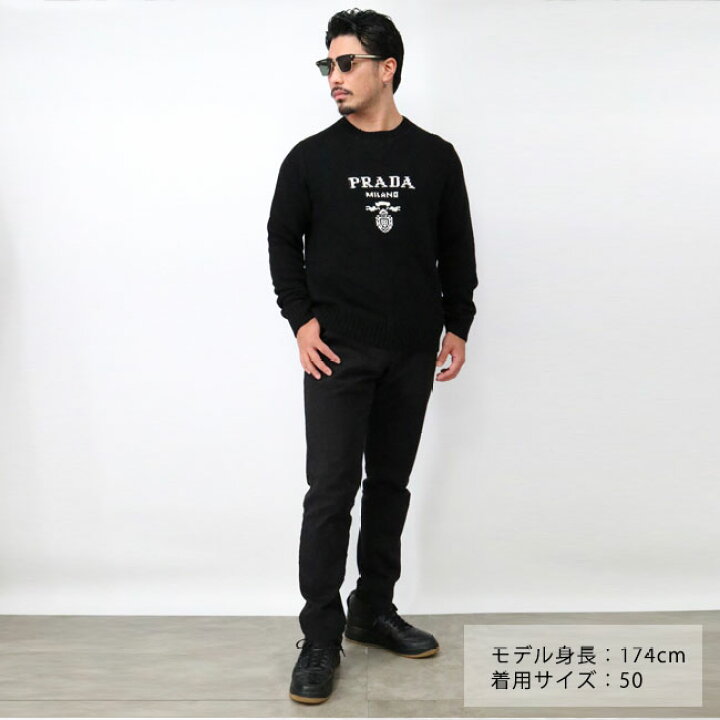 楽天市場】PRADA プラダ メンズニット UMB223 1YMW セーター ウールx 