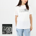 ■MM6 Maison Margiela KIDS エムエムシックス メゾンマルジェラ キッズ 大人もOK ロゴTシャツ M60803 MM02Y 半袖ロゴ ロゴT クルーネック トップス SS TEE 白 黒 子供服 レディース ブランド