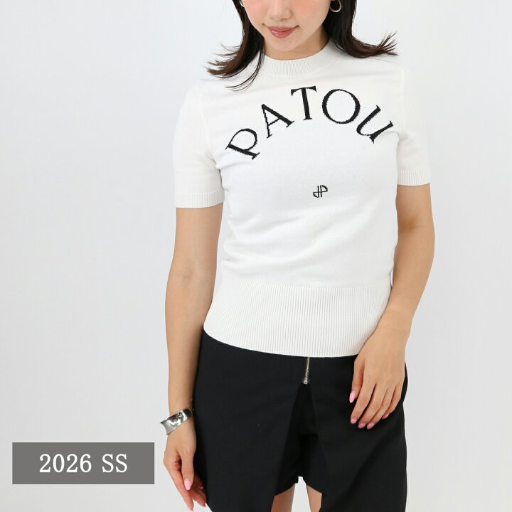 楽天市場】PATOU パトゥ KN0688045 ロゴ半袖ニット クルーネック 