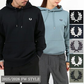 ■FRED PERRY フレッドペリー フーディー M2643 Tipped Hooded Sweatshirt 長袖 プルオーバー ロゴ パーカー 長袖 スウェット ブランド メンズ レディース ユニセックス 男女兼用 ブランド