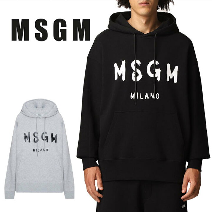楽天市場 Msgm エムエスジーエム 00mm515 0000 メンズパーカー スウェット トレーナー ペイントロゴ Share S Garden シェアズガーデン
